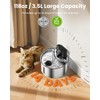 Cityflee Cat Water Fountain Wireless Stainless Steel with Sensor 3.5L/118oz
