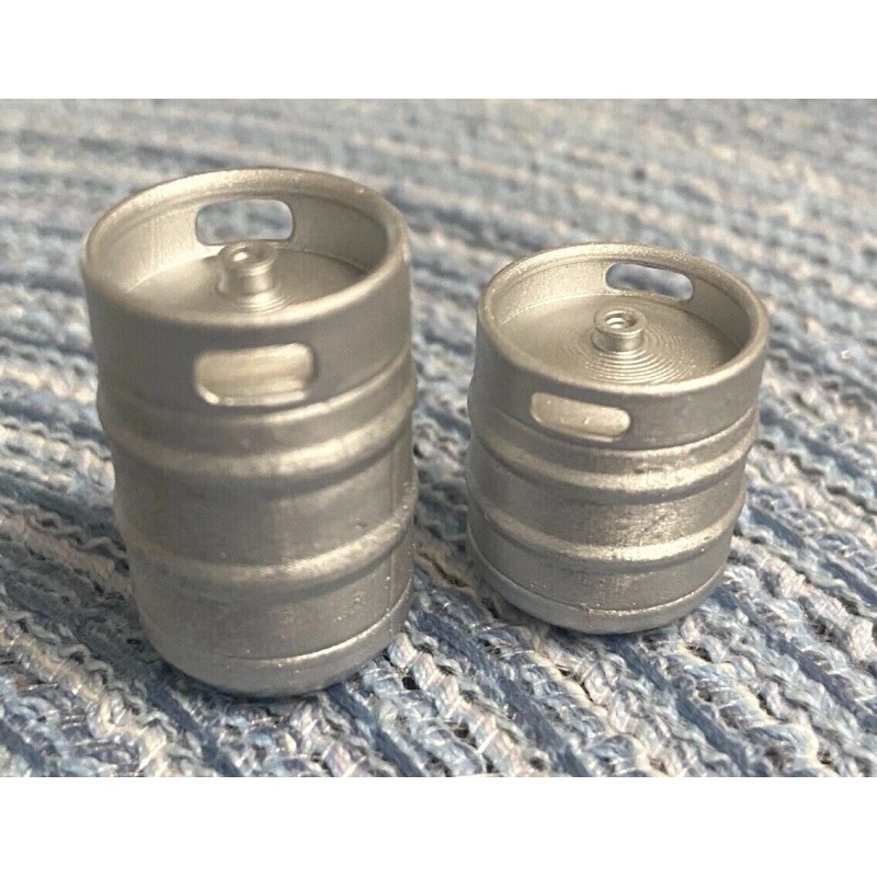 Unbranded Resin miniature beer kegs, for model truck bed or