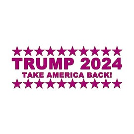 Trump 2024 Sticker Decal Notebook Car Laptop 5.5"x2.25" (Hot Pink)