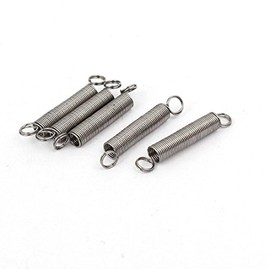 sourcing map 5 pieces 0.3 mm x 3 mm x 20 mm 304 stainless steel tension springs silver colour