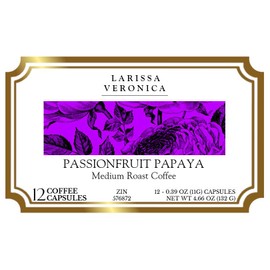 Passionfruit Papaya Medium Roast Coffee (Single Serve K-Cup Pods) (Gourmet, Naturally Flavored, Whole Coffee Beans) (12 pods, ZIN: 576872) - 3 Pack