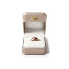 Papten Leather Ring Gift Box Wedding Ring Boxes Jewelry Gift Box Small Ring Case for Birthday, Proposal, Engagement,Wedding, Valentine's Day