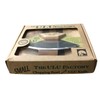 Alaskan Birch Wood Ulu Mezzaluna Knife and Bowl Set Small