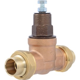 Cash Acme EB45 Pressure Regulating Valve, Double Union, 3/4 Inch Sweat, Metal Top, 60 PSI, PVA16M-DUSW-60