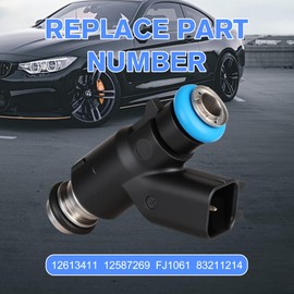 8PCS Fuel Injectors Compatible with Chevy Tahoe Silverado Avalanche 2010-2014 5.3L Compatible with GMC Yukon Sierra 1500 2010-2014 4.8L 5.3L 6.0L,4 Holes, Replace OE 12613411