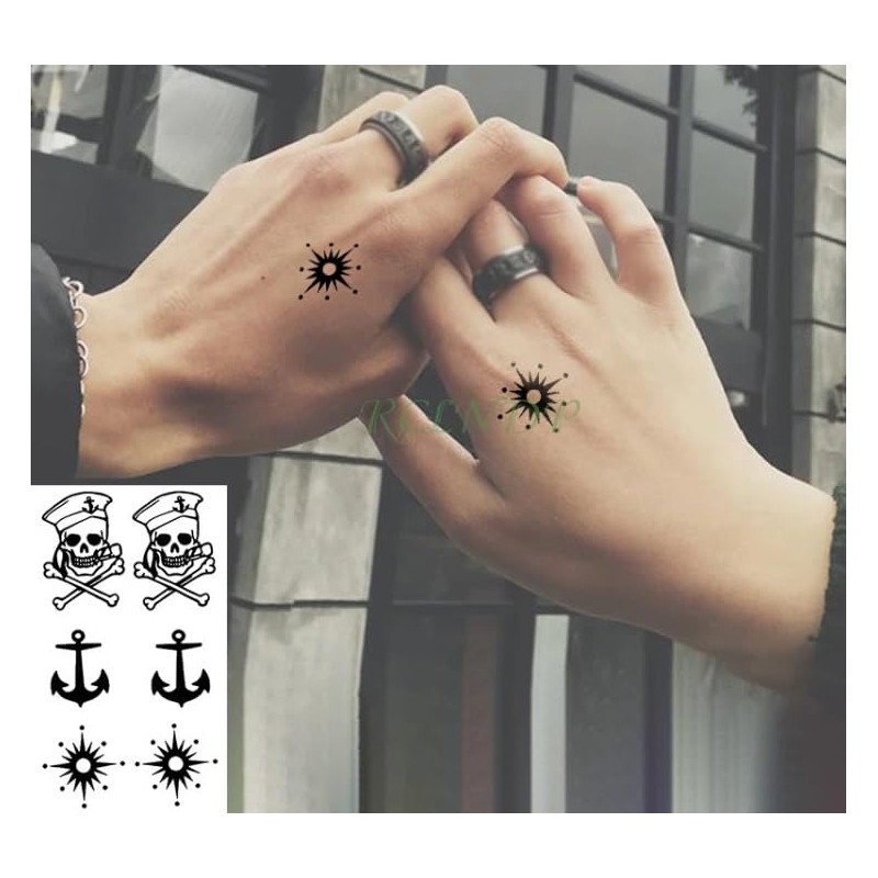 EROSPA® Temporary Tattoo Sheet - Skull / Skull with Snake