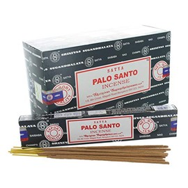 Satya Incense Stick Fragrances Sandal Wood Lavender Champ Musk Positive Vibes Namaste Nag Champa Reiki Rose 6 Packs (Palo Santo)