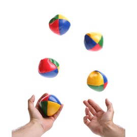 STUWU Set of 5 Juggling Balls for Children and Beginners Approx. 4.5 cm and Approx. 50 g Juggling Ball