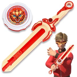 Infinity Nado Spinning Top for Children Metal Toy Boys, Battle Tops Spinning Top Launcher Toy Boys, Spinning Tops Boys from 5 6 7 8 9 10 11 12 Years, Mini Sword Blazing War Bear