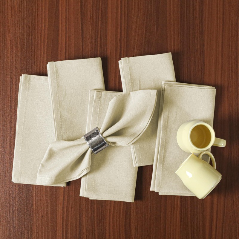 Cottoniva Set of 6 Fabric Napkins - For Family Dinners,