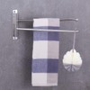 BEIGEEWY SUS304 Stainless Steel Bathroom Swing Arm Towel Bars 2-Arm