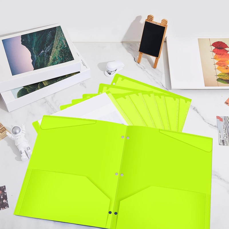 Henoyso 60 Pack 2 Pocket Folders with Clear Front Pocket