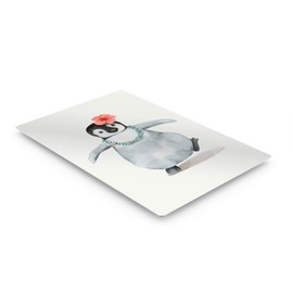 Smile Art Design Cute Animals Watercolor Paint Penguin Wall Decor METAL PRINT Kids Room Decor Metal Wall Art Baby Room Decor Nursery Decor Made in the USA- 17x11