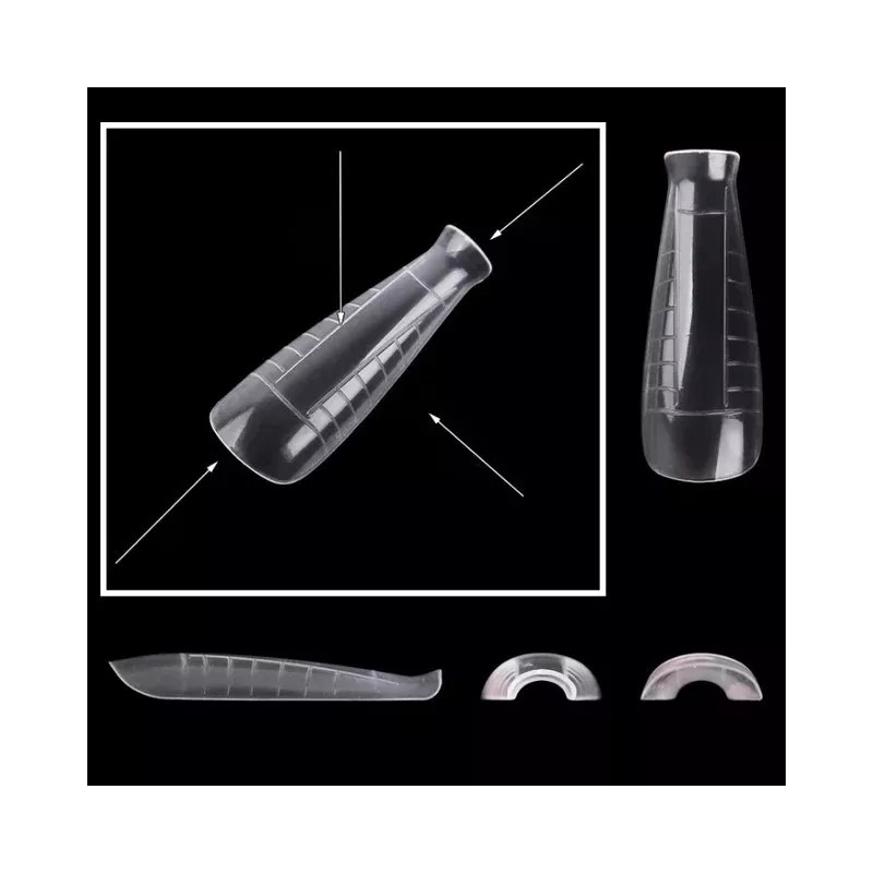 Zeiry nails Tips Dual System Coffin 100 Pzs.