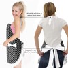 Aprons for Women with Pockets, Cute Adjustable Black Red Chef
