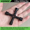 Viganoc 2Pc. 4 Way Multi-Functional Utilities Key for Electric Elevator