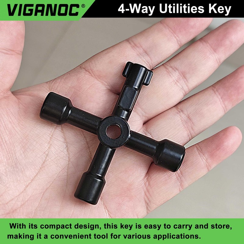 Viganoc 2Pc. 4 Way Multi-Functional Utilities Key for Electric Elevator