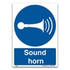 Sound horn Sign - A4 1mm Rigid Plastic - Mandatory