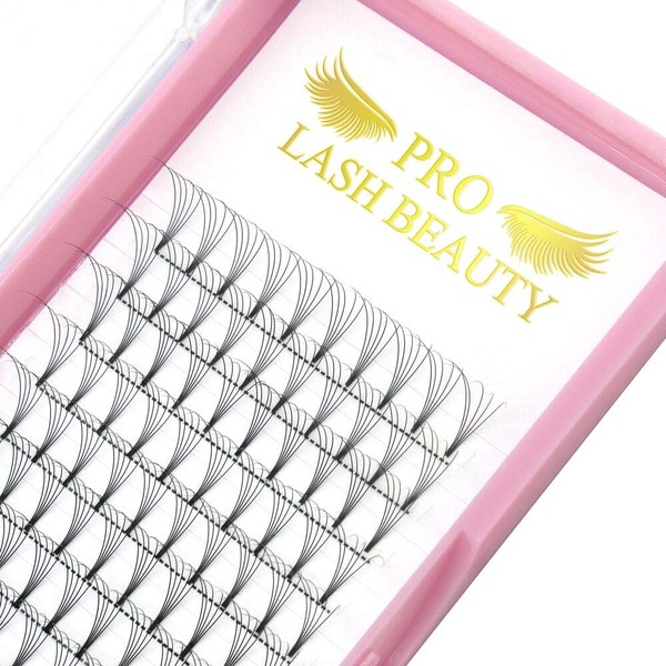 Fan Eyelash Extensions, 5D-C-0.10-15, Short, Ready-Made Volume Eyelashes, 0.10 C