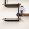 HEONITURE Industrial Pipe Shelves Wine Rack Wall Mounted with 4