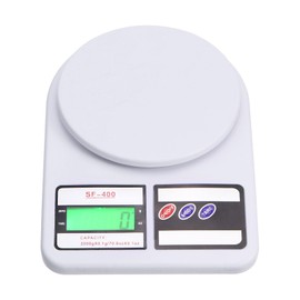 HARFINGTON Digital Precision Scale 2kg/0.1g Kitchen Scales with Green LCD Display for Baking Cooking, White