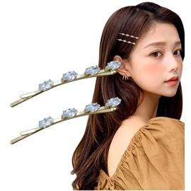 Herbeluemily Hairpin, Bijou, Hair Clip, Bangs Pin, Hair Clip, Bijou Stone, Children, Sparkle, Gold Drop