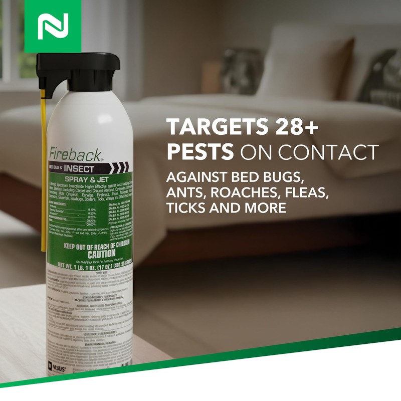Nisus Fireback Bed Bug Spray, Water Based Insect Control for