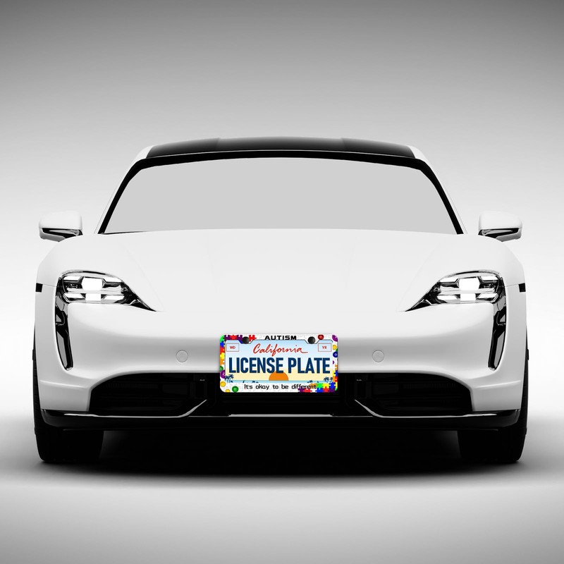 Autism License Plate Frames - 2 Pack Front Rear Awareness