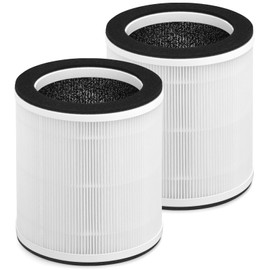 HSIAMEN AP201 Air Filter Replacement Compatible with DAYETTE AP201 Air Purifier, 3-in-1 HEPA Carbon, White 2-Pack