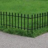 Sunnydaze Roman 9-Foot 5-Panel Steel Wire Border Fence Set -