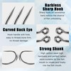 Shaddock Fishing Barbless Carp Fishing Hooks, Circle Curve Shank Crank