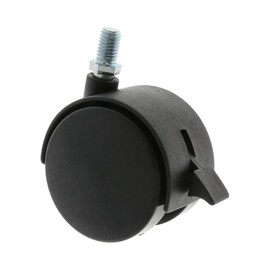 Set of 4 Furniture Transport Castors 40 mm with Threaded Pin and Brake Furniture Castors