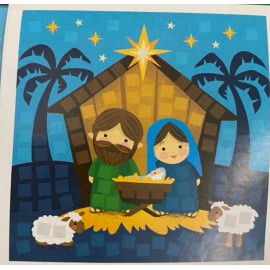 Brother Sister Design Studio Pack of 6 Nativity Mosaic craft Sunday school teacher Supply Christmas activity