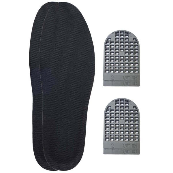 New 1/8 Inch 2 Left or Right Full Length Insoles and Additional Cushion Pad for Leg Length Discrepancies (2 Rights(Large))