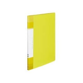 Kokuyo Glassele 20 Pockets Binder with Plastic Sleeves 8.5"x11" (Yellow), Expandable Art Portfolio Folder with Clear Sheet Protectors, 40 Pages of Presentation Display Book. (RA-GLB20Y)