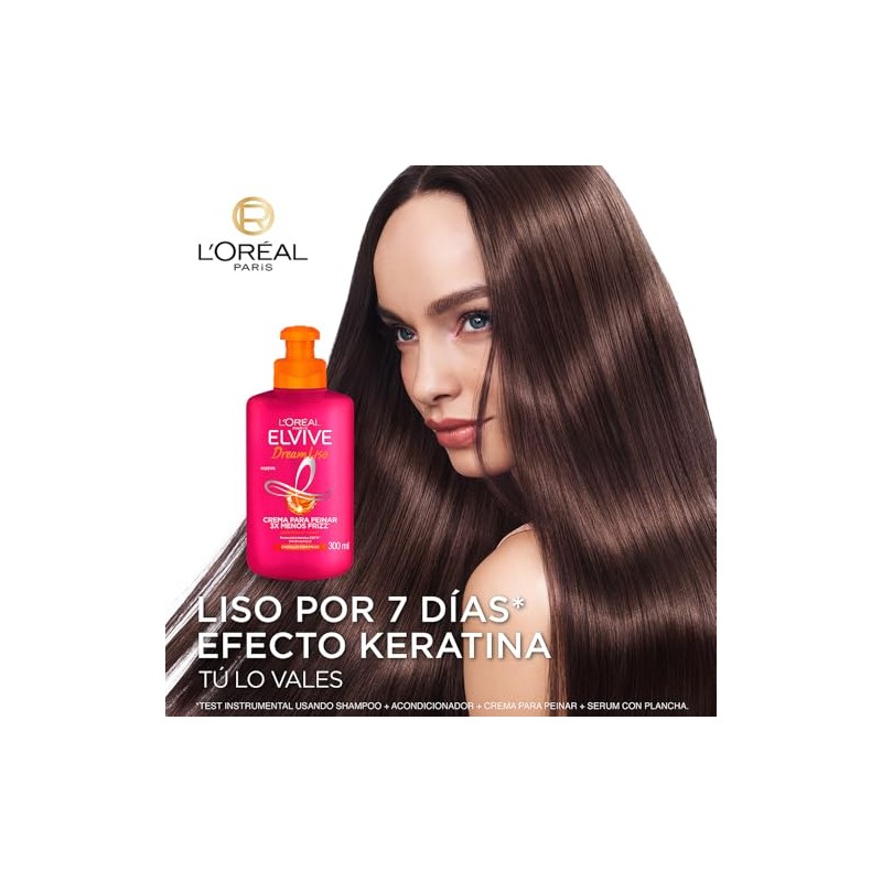 LOral Paris Elvive Dream Liso Crema Para Peinar, Efecto Keratina