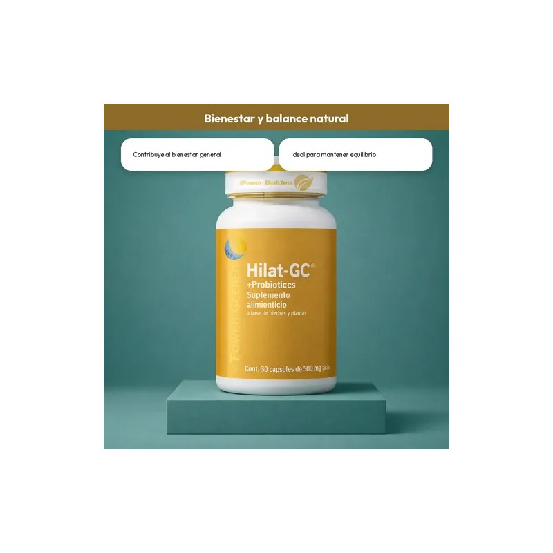 Power Golden Suplemento Herbal Cápsulas Hilat