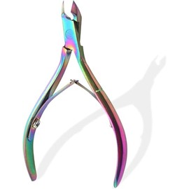 Cuticle Nippers, Professional Cuticle Scissors, Stainless Steel Material, Foot Therapy and Nail Equipment, Used to Remove Dead Skin on Fingers or Toes (Iridescent Colours)