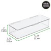 mDesign Long Plastic Kitchen Pantry/Fridge Storage Organizer Box Containers with