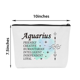Women Gifts for Birthday Mother's Day Make Up Bags for Women Aquarius Makeup Bag Astronomy Constellations Witchy Gifts Cosmetic Bags for Coworkers Friends (1 Pcs)