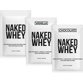 Naked Whey Sample Pack - Unflavored, Chocolate, and Vanilla