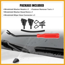 Partuto 9pcs Front Windshield Wiper Washer Nozzle Spray Jet Kit 86636FG051 86636FG050 for Subaru Impreza WRX STI 2008-2014 Replacement