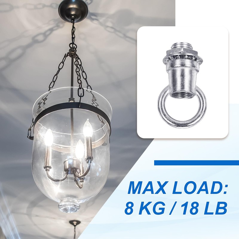 PATIKIL 18Lb Load Lamp Female Loop Holder, 4 Set Lifting