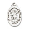 Bliss Sterling Silver Saint Michael National Guard Medal Pendant Necklace