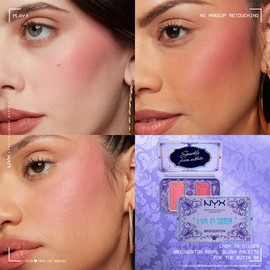 Nyx Professional Makeup, Bridgerton Paleta de Rubor, Tono: Lady in Silver (rosa). Rubor en polvo. Fórmula vegana.