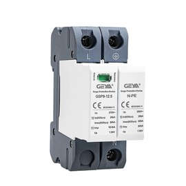 GEYA Surge Protection SPD DIN Rail House Surge Protection 12.5KA T1+T2 Class 50KA Lightning Protection (1P+N, AC275V)