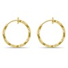 Clip On Spring Hoop Earrings for Non-Pierced Ears (17mm, Gold-Tone