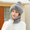 One-Piece Hat Womens Winter Warm Elastic Soft Ear Protection Knitted
