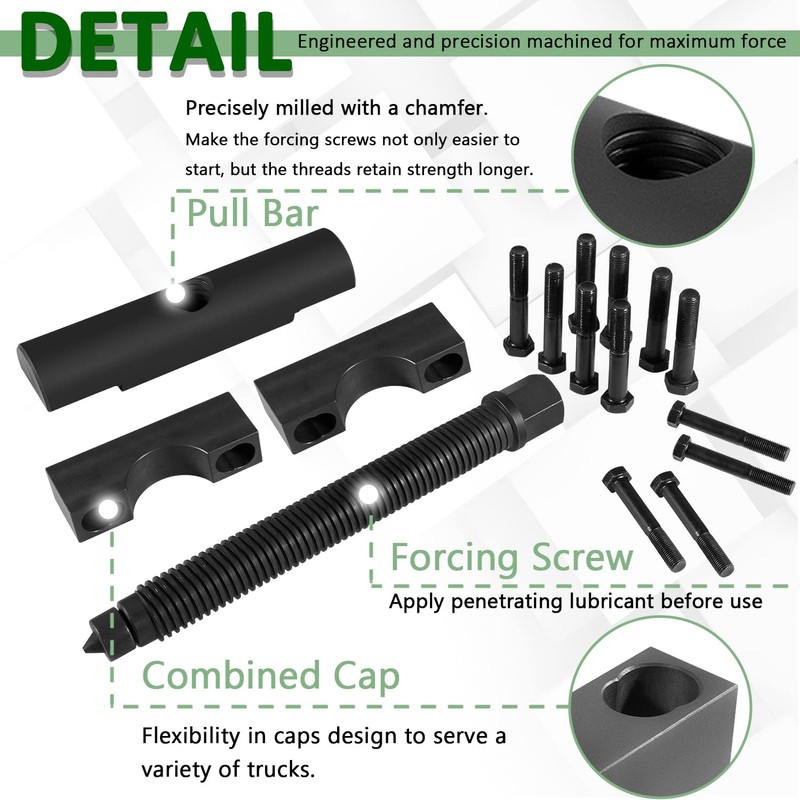 Bonbo 10803 Heavy-Duty Yoke Puller Kit Semi Truck Yoke Remover