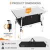 HEYTRIP Folding Camping Table with Storage Bag Roll-Up Aluminum Portable